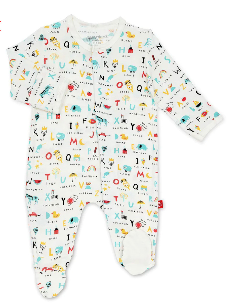 ABC Love print Footie