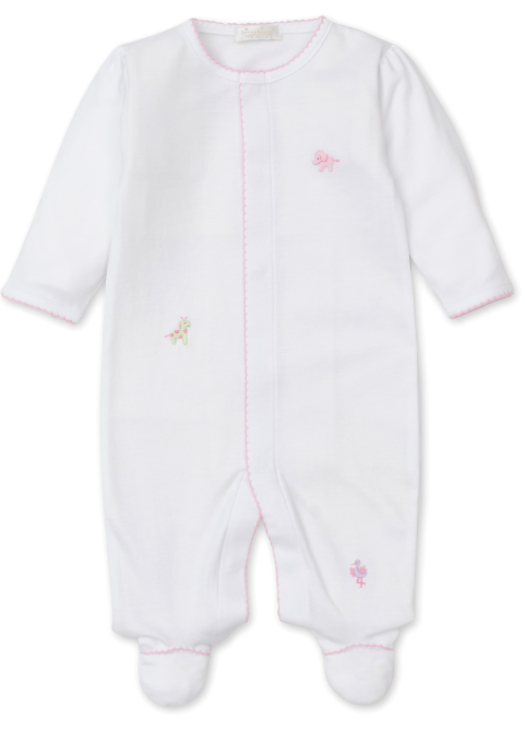 SCE Jungle Jury Footie Hand Embroidery Pink