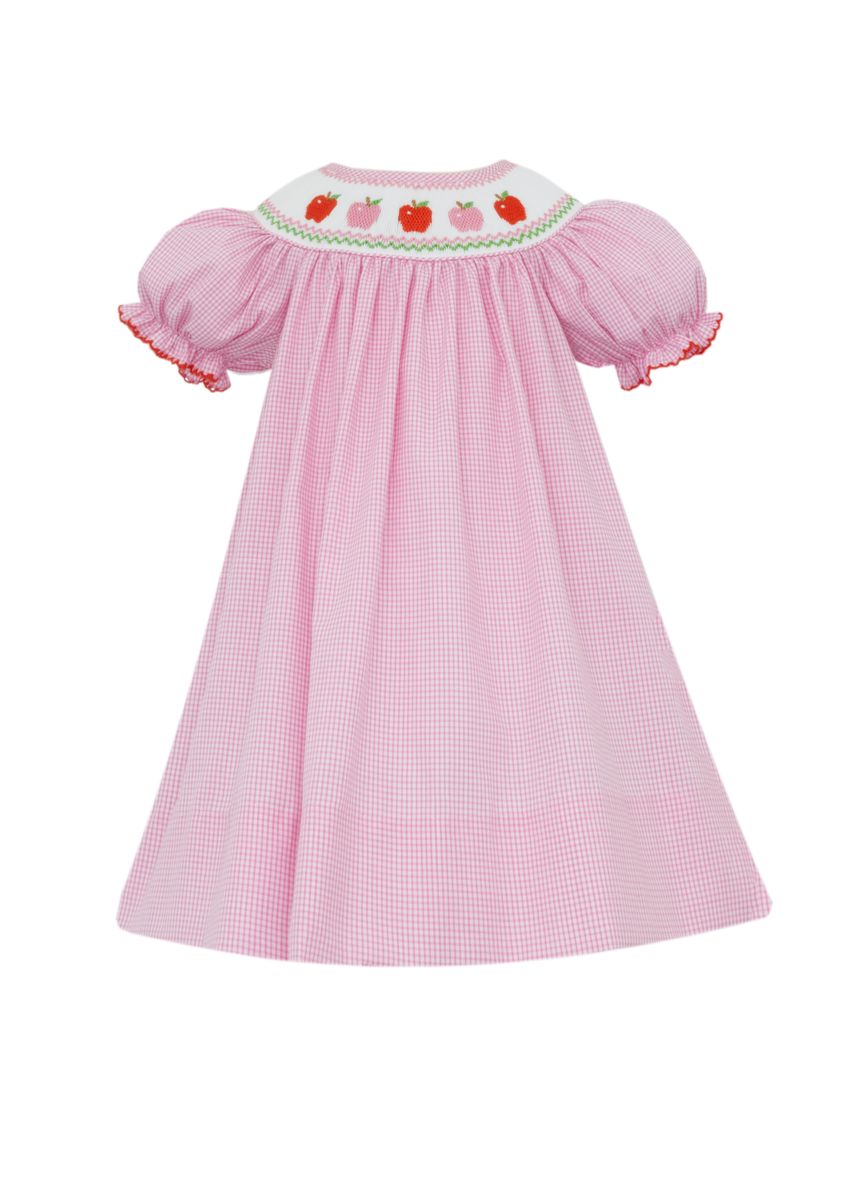 PINK & RED APPLES - Pink Gingham Bishop
