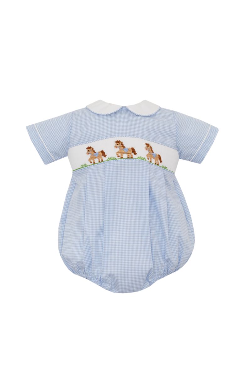 HORSE BOY'S - Blue Gingham Bubble
