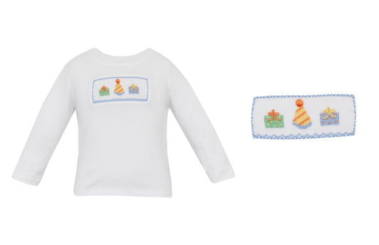 BIRTHDAY BOY'S - White Knit T-Shirt Longsleeve