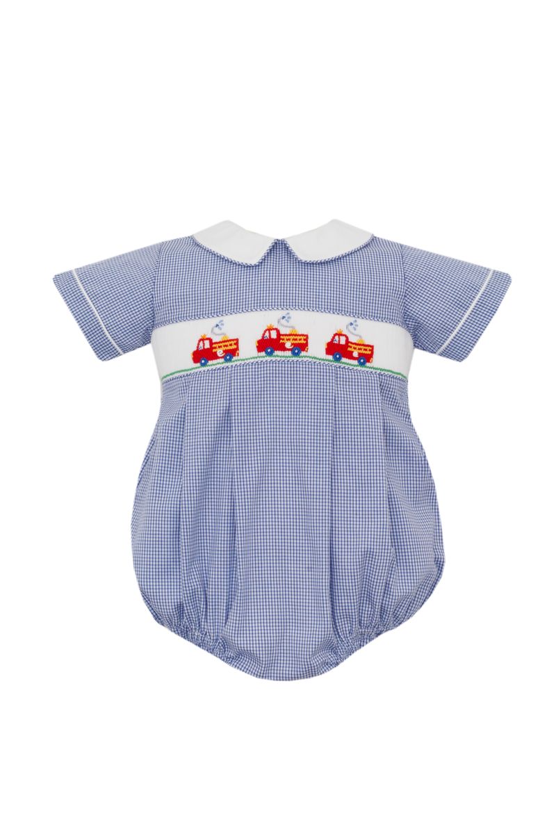 FIRETRUCKS - Navy Check Bubble