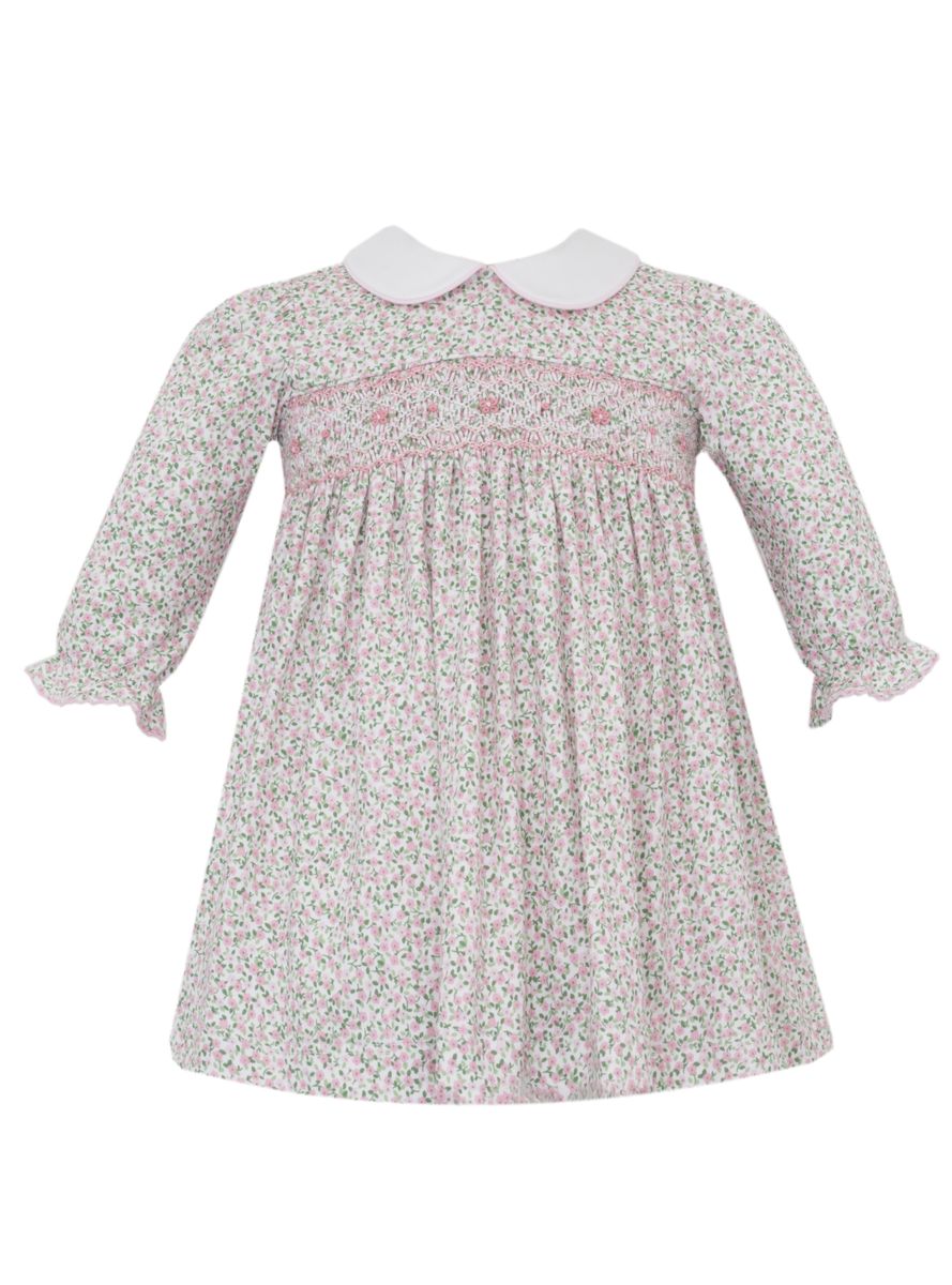 CAROL - Pink Knit Liberty Floral Dress