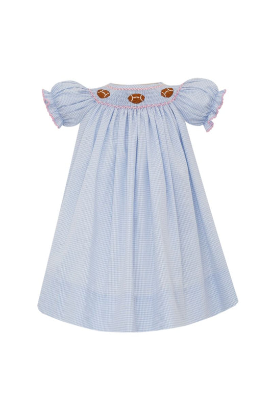 FOOTBALL GIRL'S - Blue Gingham Bishop
