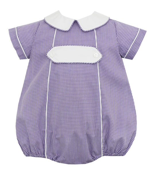 PURPLE GINGHAM - Boy's Bubble