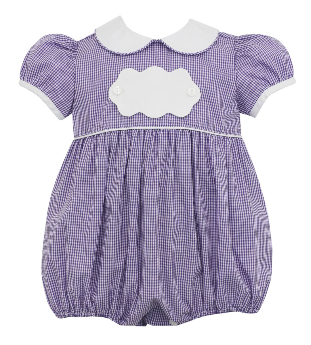 PURPLE GINGHAM - Girl's Bubble