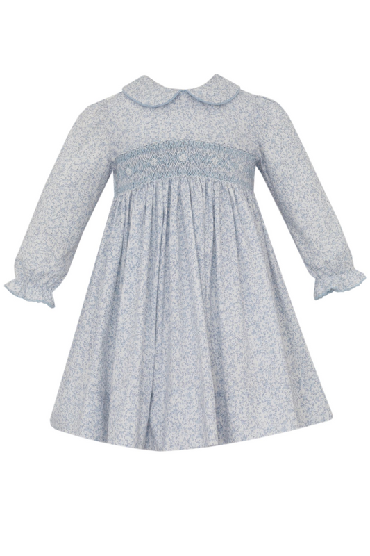 Grace - Light Blue Liberty Print Dress L/S 103DL