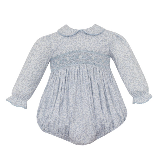 Grace - Lt. Blue Liberty Print Girl's Short Bubble L/S 103F