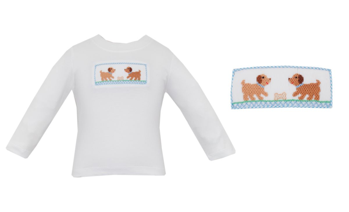 Puppies Boy's - White T-Shirt L/S