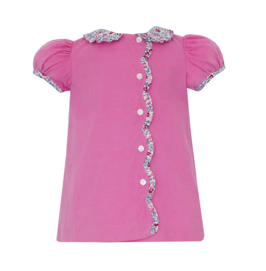 Group 5 - Pink Corduroy Dress w/ Pink Floral Ruffles S/S 174D
