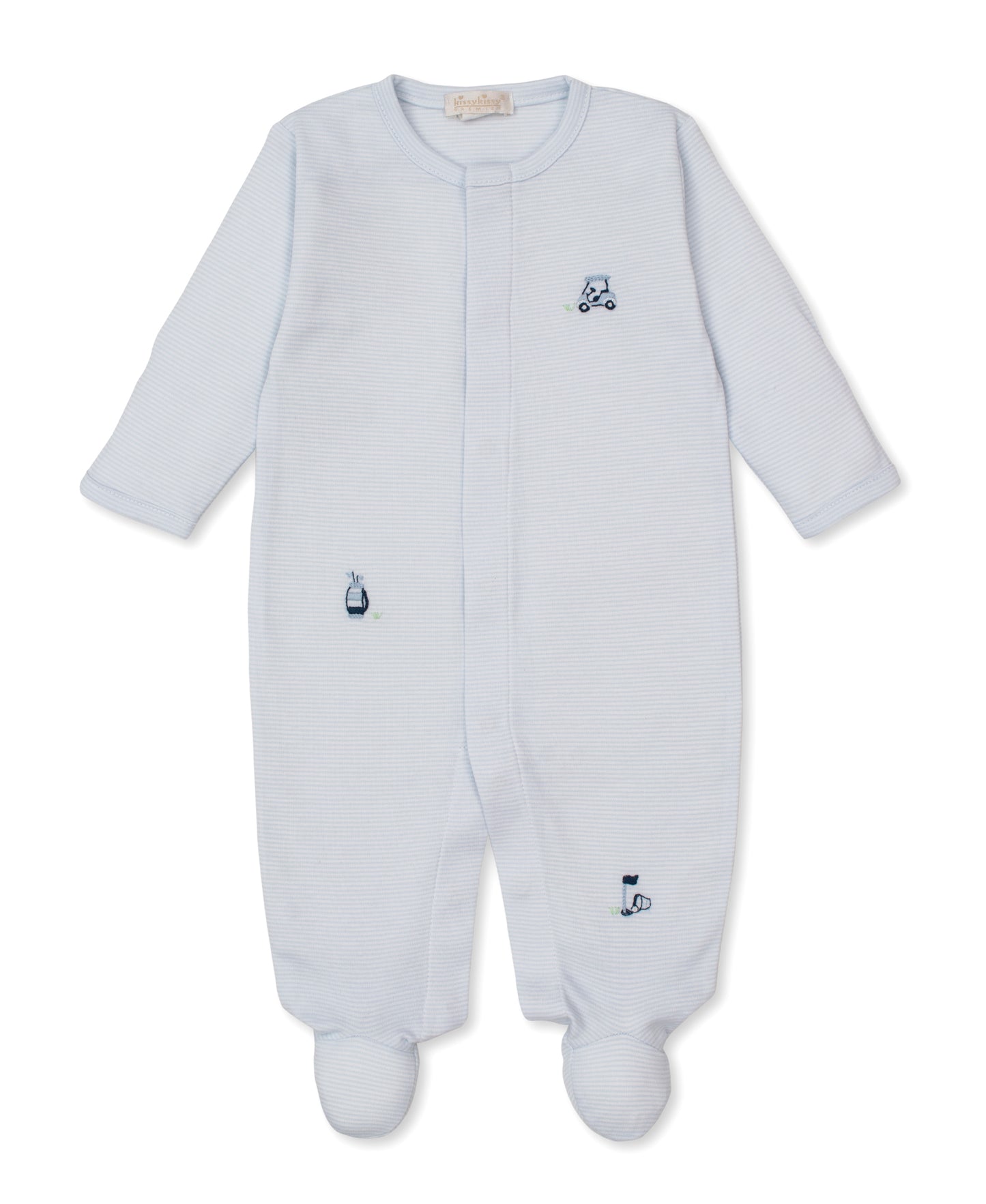 Premier Golf Championship Striped Footie w/Hand Embroidery