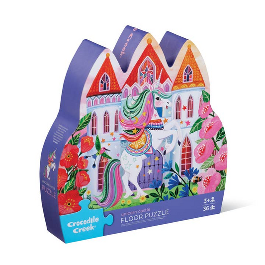 36 Piece Shaped Box Puzzle - Unicorn Castle