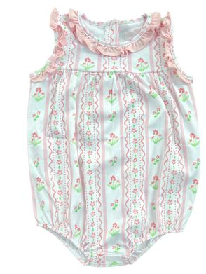 Pink Floral Scallop Rosie Bubble