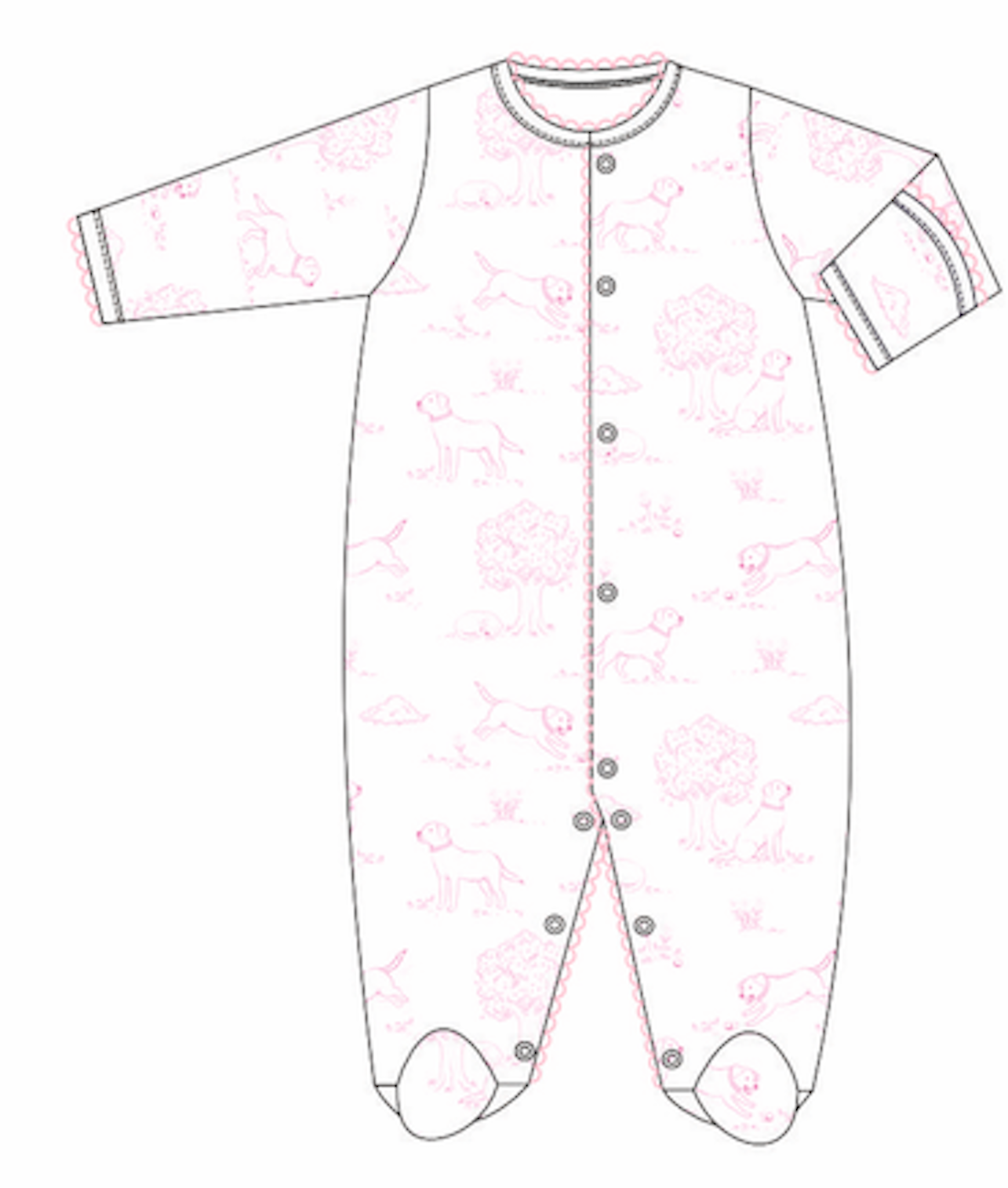 Printed Footie - Signature Girl Lab