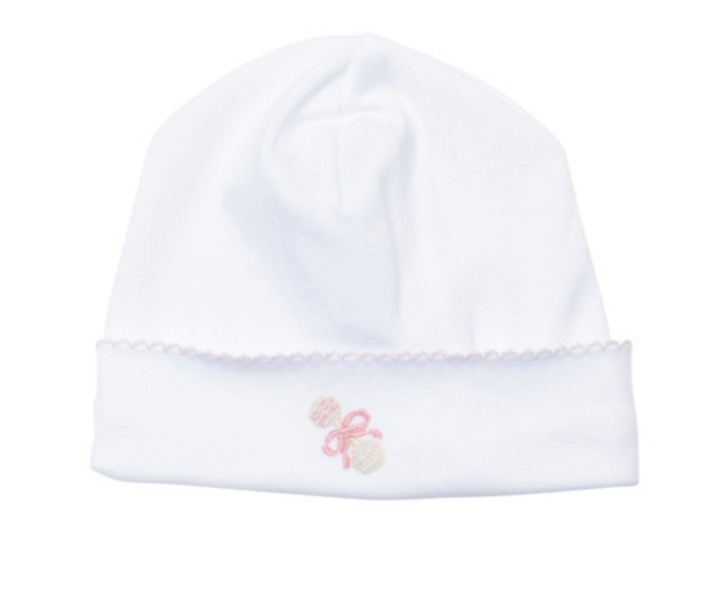 Ivory Heirloom Rattle Pima Baby Hat