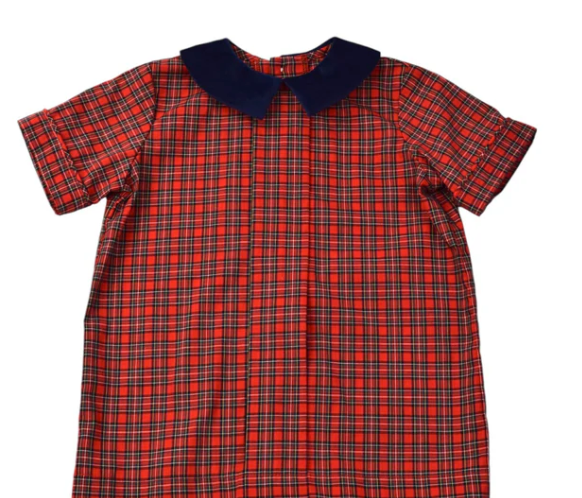 Pleat Front Shirt, Red and Navy