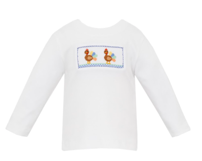 TURKEY Boys White LS Tee
