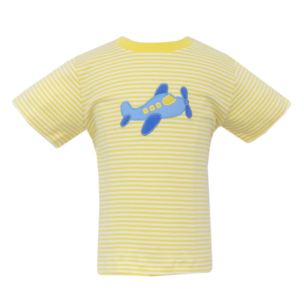 AIRPLANE - Yellow knit stripe boy´s T - shirt (5025P-CS27)