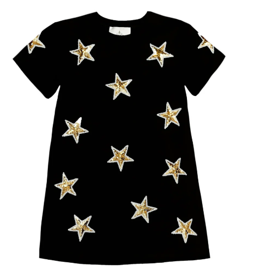 Black and Gold Star Dress
