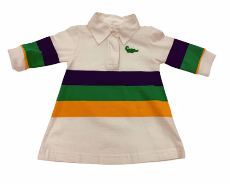 Mardi Gras Rugby Dress A-Line