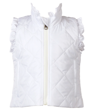 Vera Vest w/ Ruffle - white