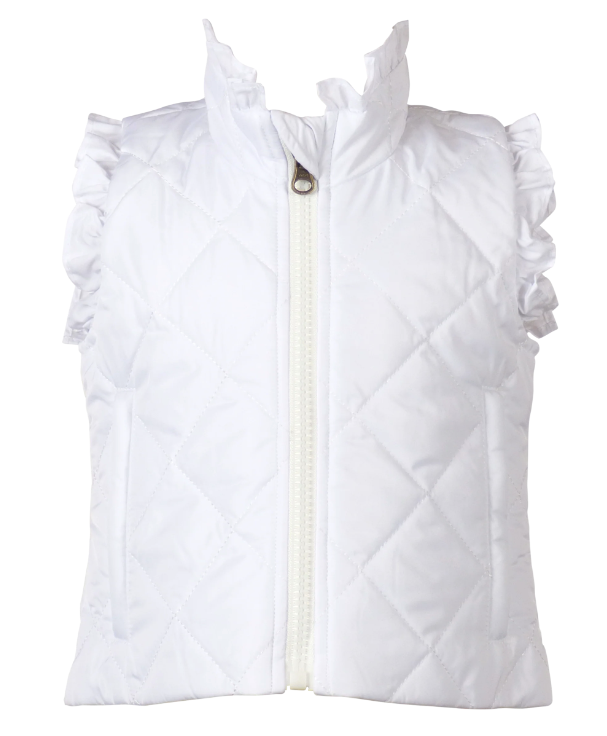 Vera Vest w/ Ruffle - white