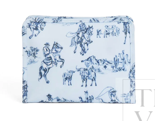 Roadie Medium Zip Pouch - Cowboy Toile