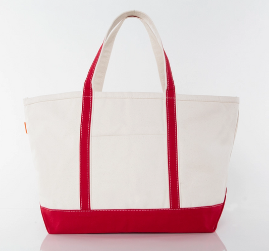 Large Canvas Tote - Red