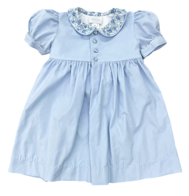 Ava Cord Dress - Ava Blue Floral