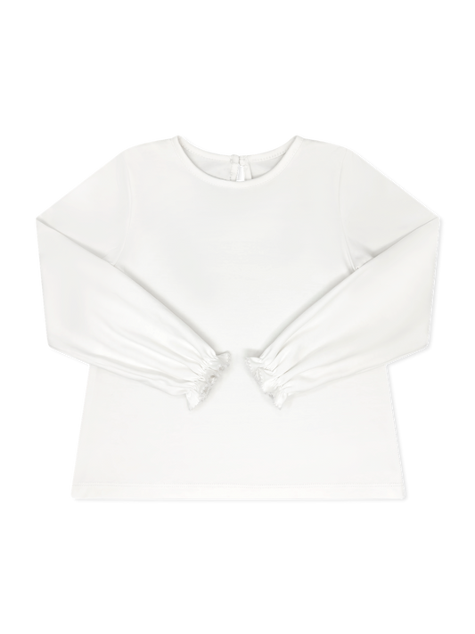 Bella Blouse Long Sleeve - Legacy White Knit