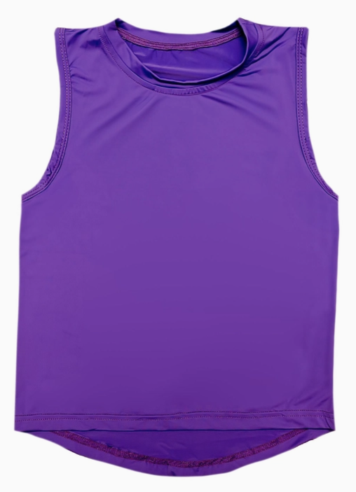 Purple High Low Tank - Tween