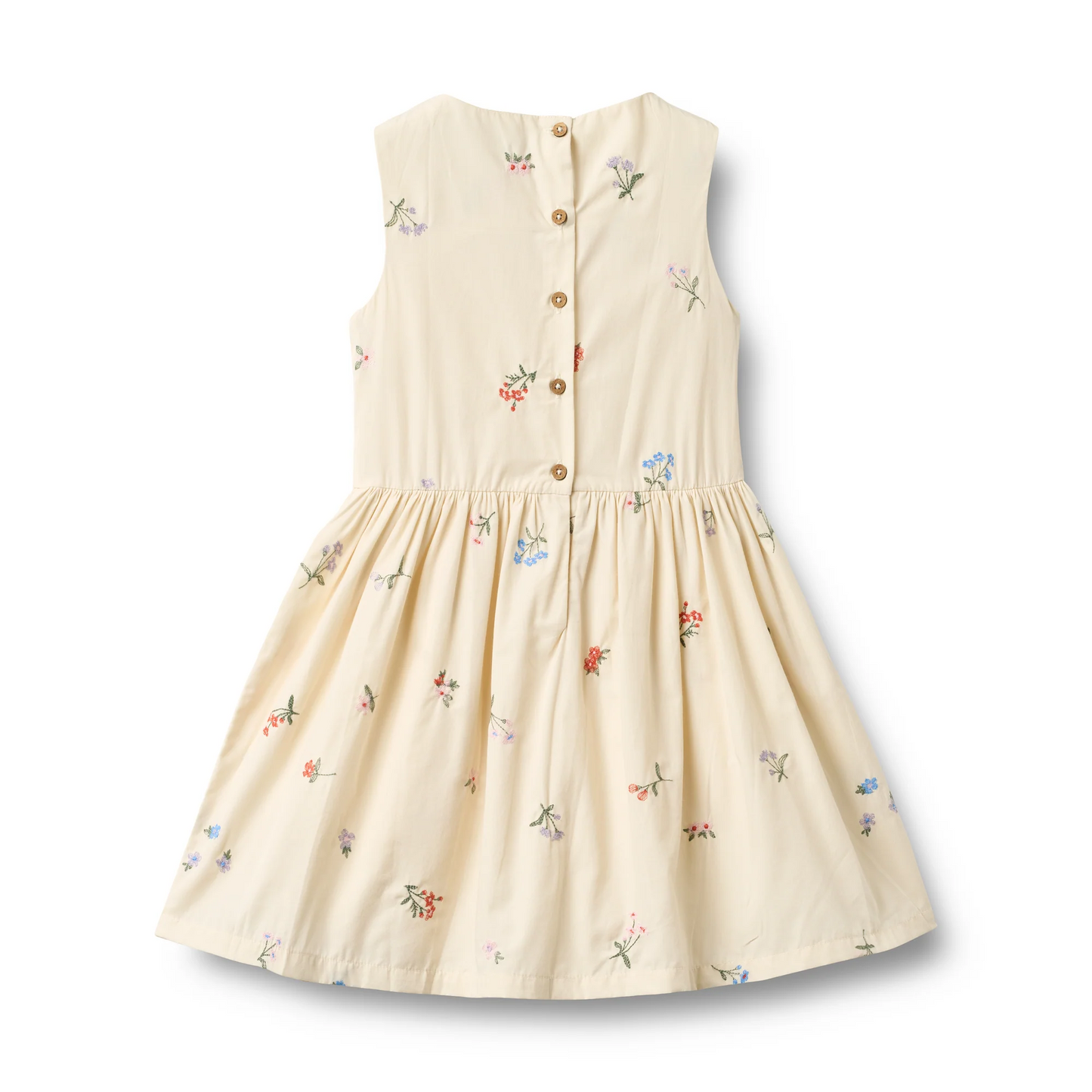 Dress Thelma - Ivory Embroidery Flowers