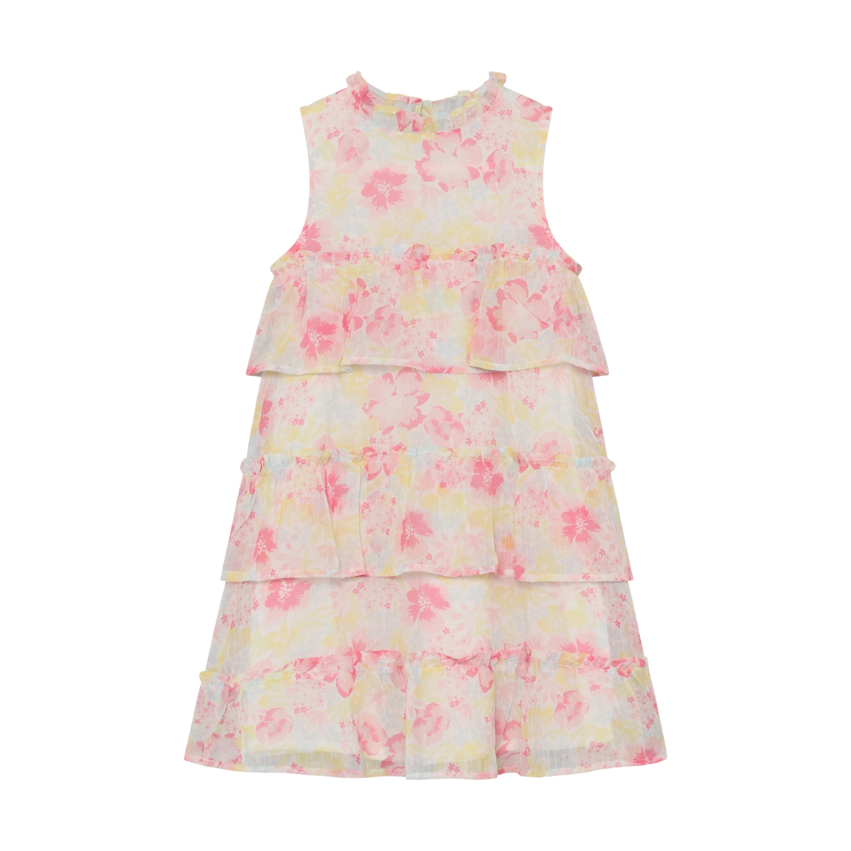 Dress NS AOP W. Lining - Bright White (Floral) - Tween