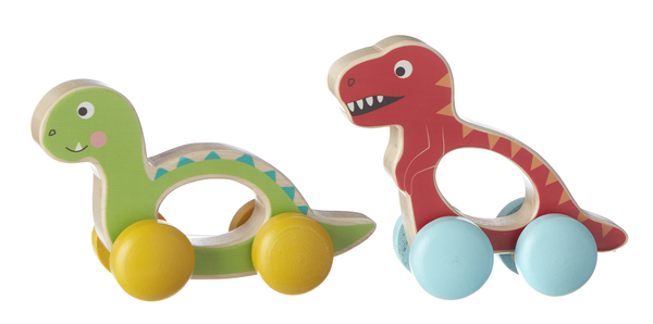 Wooden Dino Push Toys