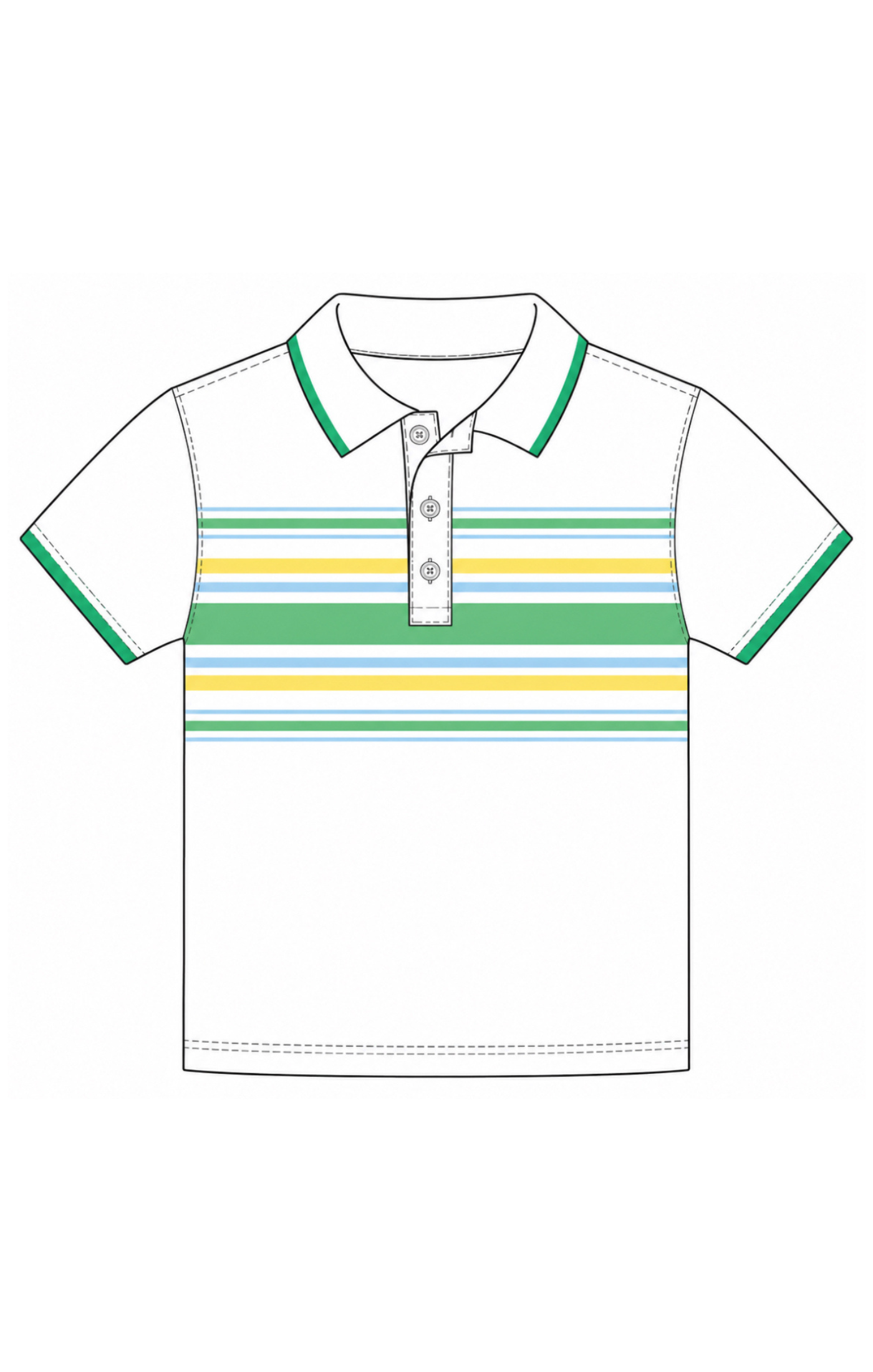 Short Sleeve Polo - Country Club Stripe