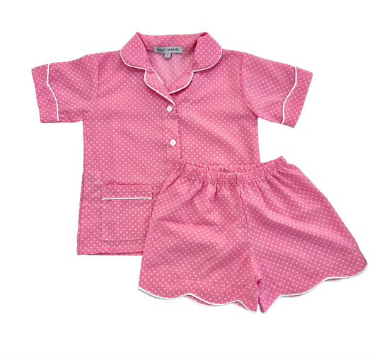 Pink Polka Dot Short Pajamas