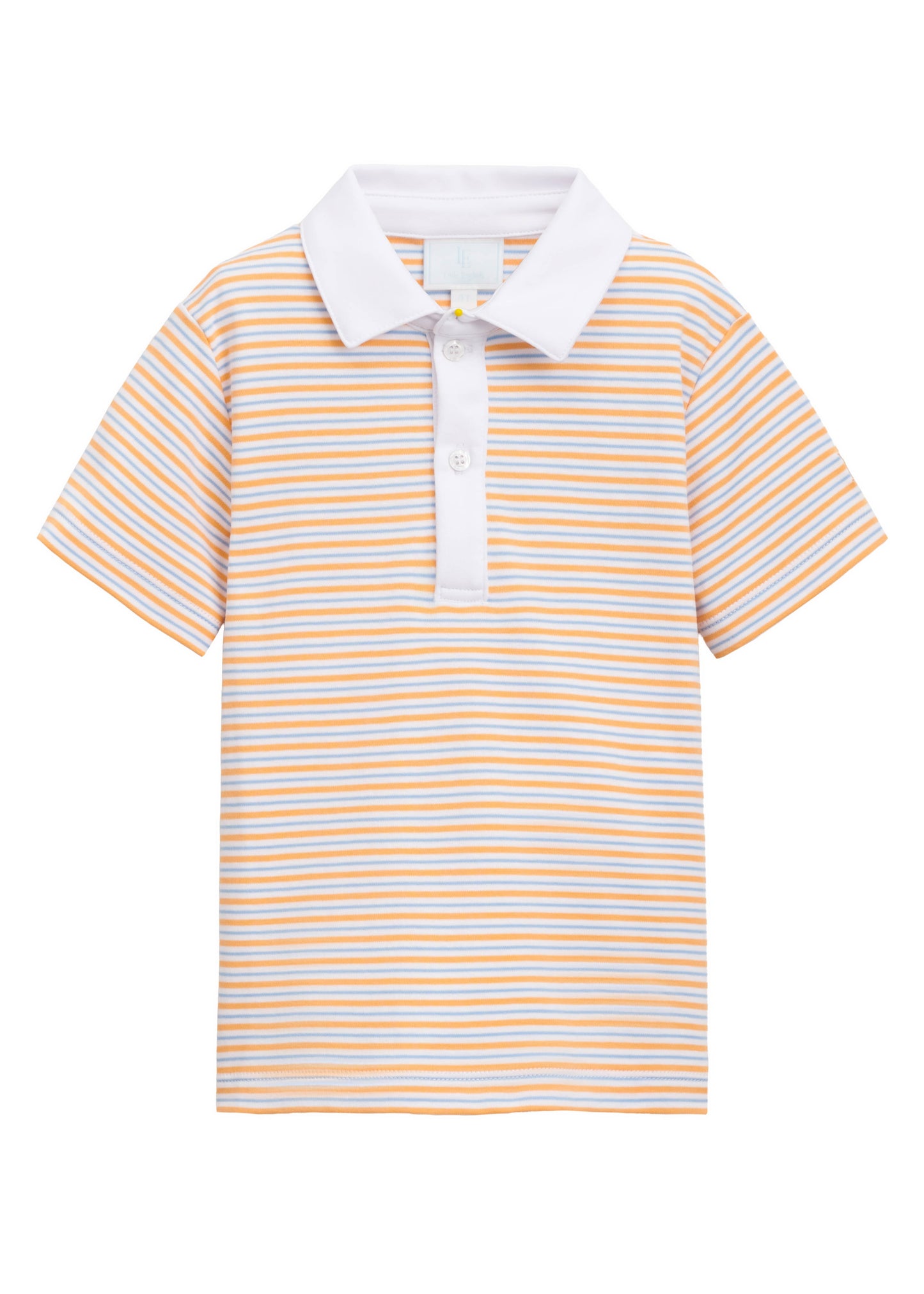 Short Sleeve Polo - Clementine Stripe