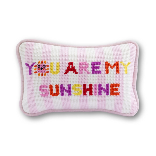 You Are My Sunshine Mini Needlepoint Pillow