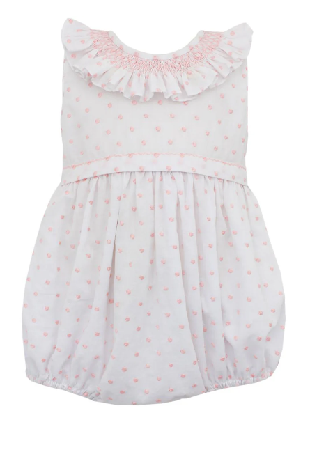 Pink Embroidered Dot Bubble 333