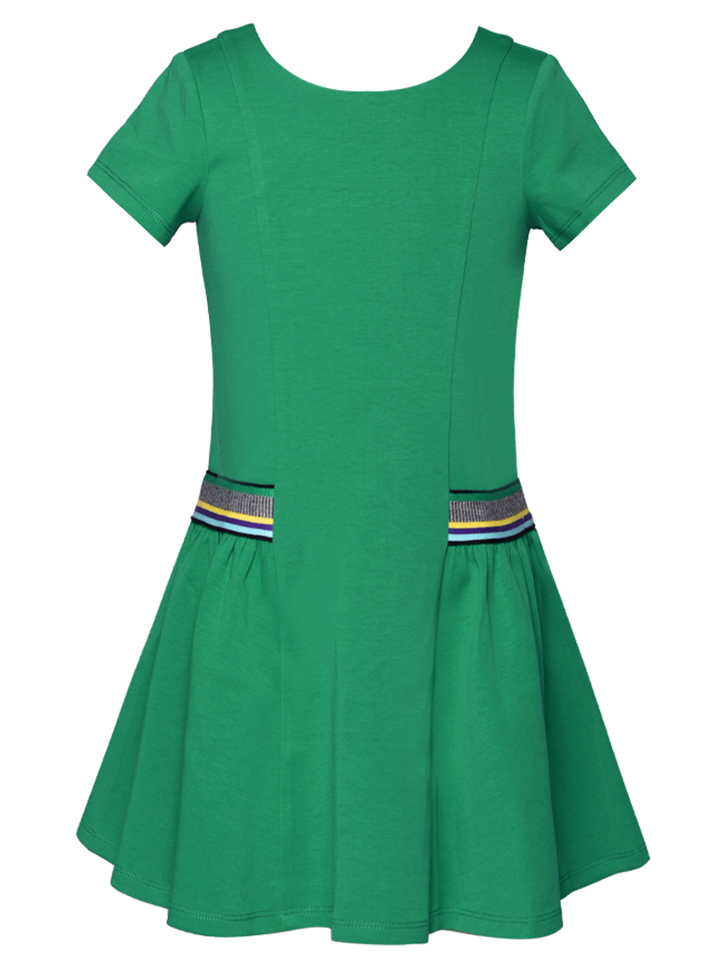 S/S Fit & Flare Dress w/Waist Trim