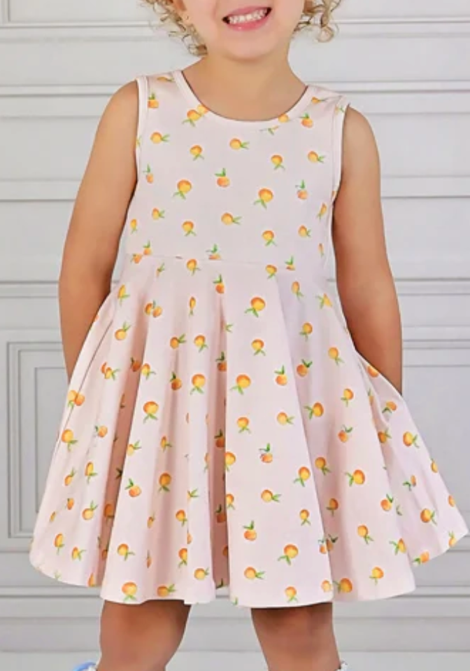 Peaches Ballet Bow Twirl Dress