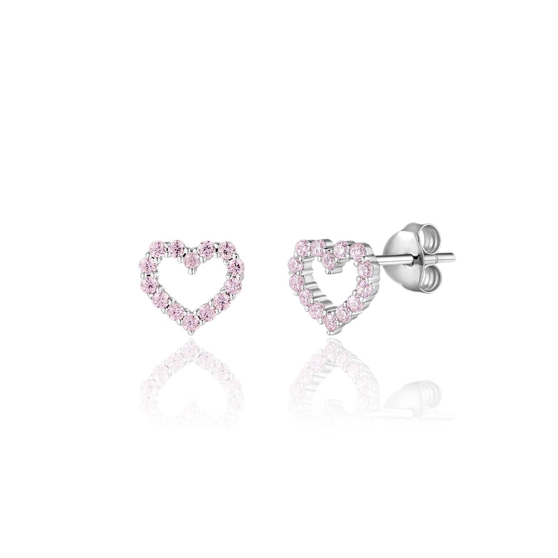 Heart Earrings Sterling Silver - Tween
