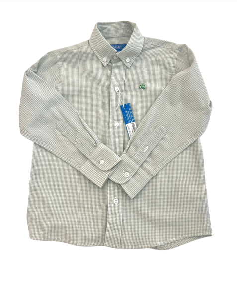 Celery Microcheck Button Down