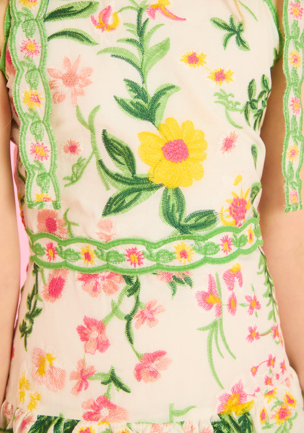 Kaylee Cotton Embroidered Mini Dress 1854