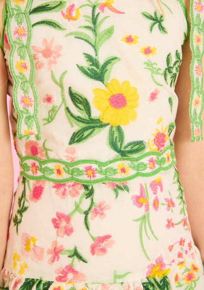 Kaylee Cotton Embroidered Mini Dress 1854