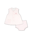 Maria Diaper Set - Blessings pink w/ flower embroidery