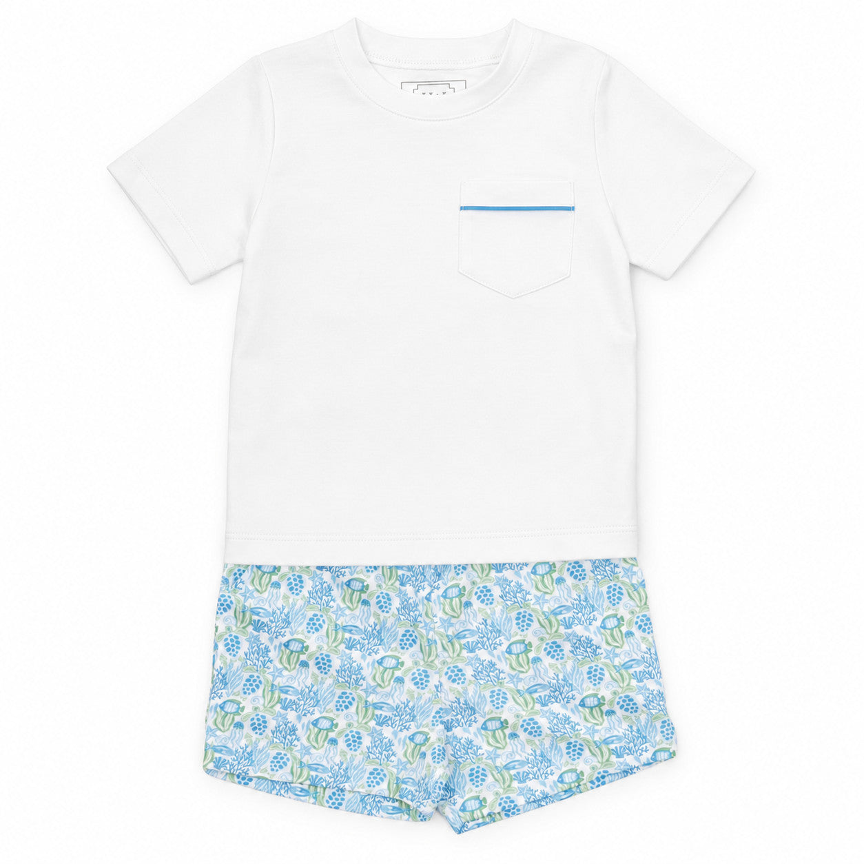 Walker Shorts Set - Under the Sea Blue