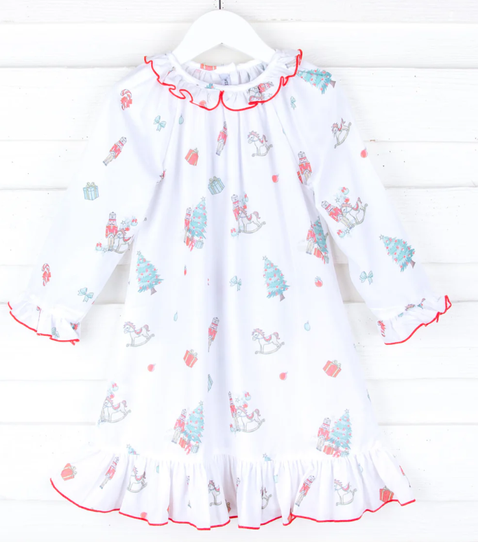 Nutcracker Print LS Nightgown