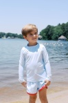 Sun and Sand Rash Gaurd - Blue and White Stripe