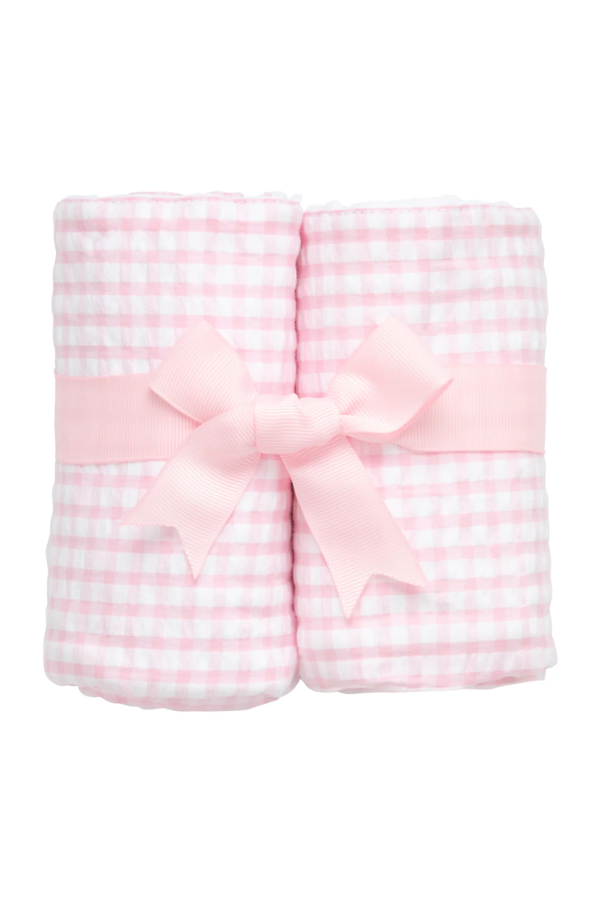 Big Check Set of Two Burp Cloths